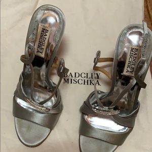 Silver Badgley Mischka heels
